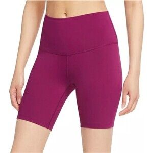 Women's Nike Yoga Luxe High-Waisted 7in Shorts Size Small, Berry Pink